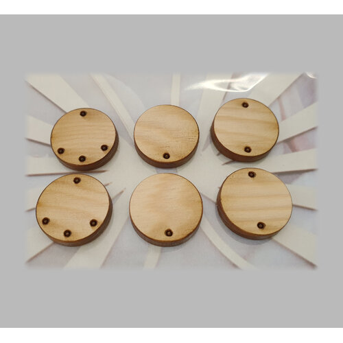 20mm Solid Wood Earring Connectors Tasmanian Timber Wood Blanks